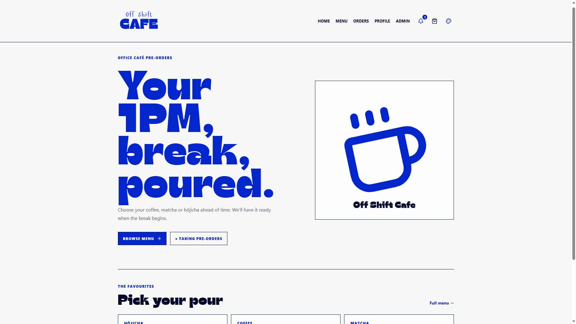 1PM Club Café Pre-order